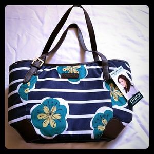 Rachael Ray Floral & Striped Lunch tote